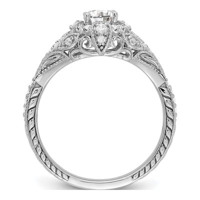 14K White Gold Diamond Engagement Ring Semi-Mount – view 2