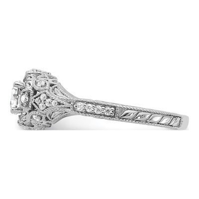 14K White Gold Diamond Engagement Ring Semi-Mount – view 3