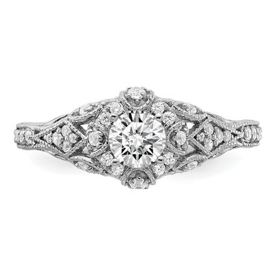 14K White Gold Diamond Engagement Ring Semi-Mount – view 4