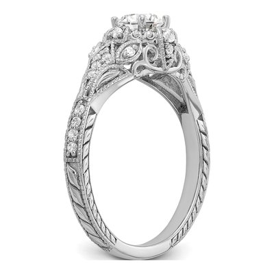 14K White Gold Diamond Engagement Ring Semi-Mount – view 6