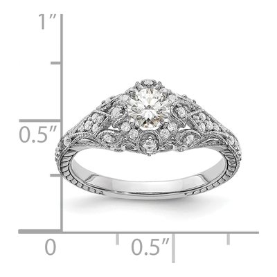 14K White Gold Diamond Engagement Ring Semi-Mount – view 7