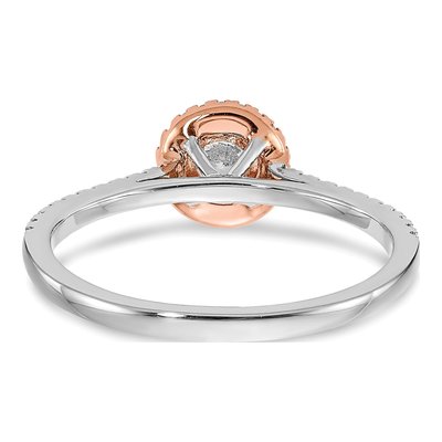 10K Two-Tone Gold 1/2 ct tw Lab-Grown Diamond Eternal Promise Halo Engagement Ring – view 5