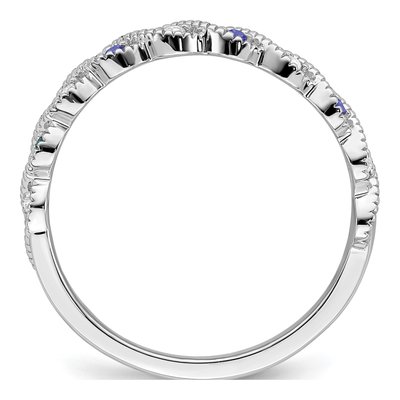14K White Gold 1/15 ct tw Tanzanite & Diamond Twist Ring – view 2