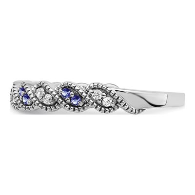 14K White Gold 1/15 ct tw Tanzanite & Diamond Twist Ring – view 4