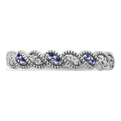 14K White Gold 1/15 ct tw Tanzanite & Diamond Twist Ring – view 5