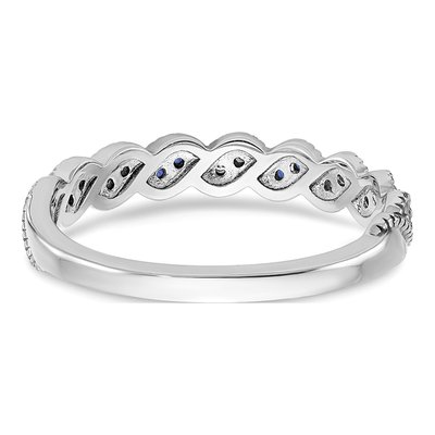 14K White Gold 1/15 ct tw Tanzanite & Diamond Twist Ring – view 6