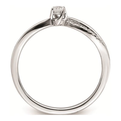 14K White Gold 1/8 ct tw Diamond Split Shank Promise Engagement Ring – view 2