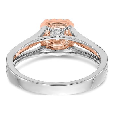 14K Two-Tone Gold Diamond Engagement Ring Semi-Mount – view 5