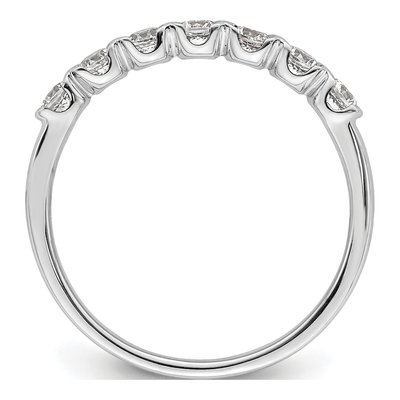 14K White Gold 1/2 ct tw Diamond 7-Stone Wedding Band – view 3
