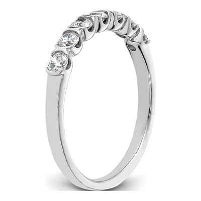 14K White Gold 1/2 ct tw Diamond 7-Stone Wedding Band – view 7