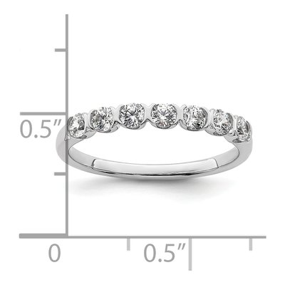 14K White Gold 1/2 ct tw Diamond 7-Stone Wedding Band – view 8