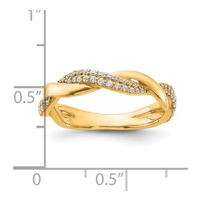 14K Yellow Gold 1/4 ct tw Diamond Twist Ring – view 5