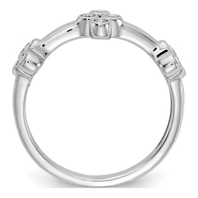 14K White Gold 1/5 ct tw Lab-Grown Diamond Bloom Ring – view 3