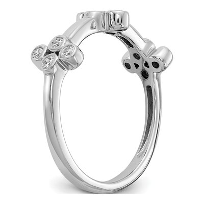 14K White Gold 1/5 ct tw Lab-Grown Diamond Bloom Ring – view 7