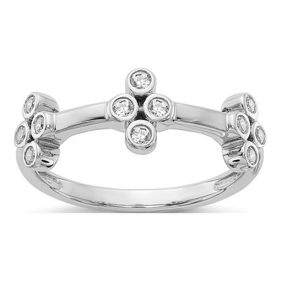 14K White Gold 1/5 ct tw Lab-Grown Diamond Bloom Ring