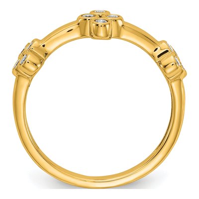 14K Yellow Gold 1/5 ct tw Lab-Grown Diamond Bloom Ring – view 3