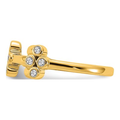 14K Yellow Gold 1/5 ct tw Lab-Grown Diamond Bloom Ring – view 4
