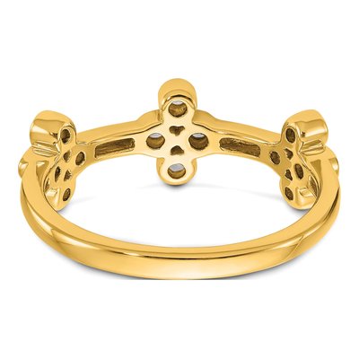 14K Yellow Gold 1/5 ct tw Lab-Grown Diamond Bloom Ring – view 6