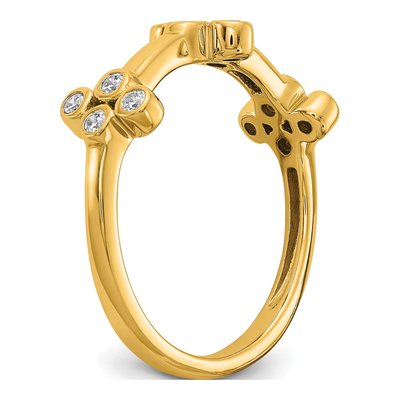 14K Yellow Gold 1/5 ct tw Lab-Grown Diamond Bloom Ring – view 7