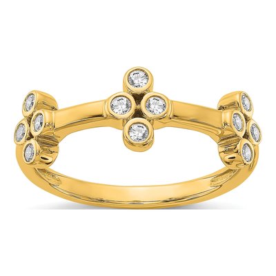 14K Yellow Gold 1/5 ct tw Lab-Grown Diamond Bloom Ring