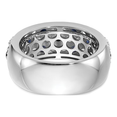 14K White Gold 1 1/2 ct tw Sapphire & Lab-Grown Diamond Fashion Ring – view 6