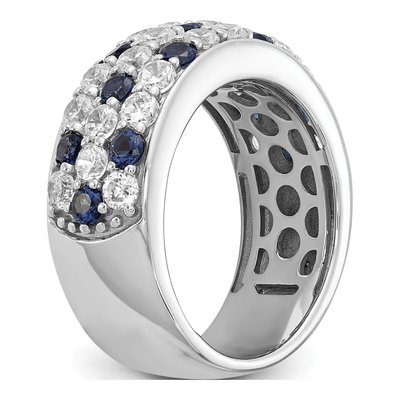 14K White Gold 1 1/2 ct tw Sapphire & Lab-Grown Diamond Fashion Ring – view 7