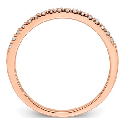 14K Rose Gold 1/6 ct tw Diamond Wedding Band – view 3