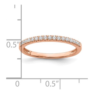 14K Rose Gold 1/6 ct tw Diamond Wedding Band – view 6