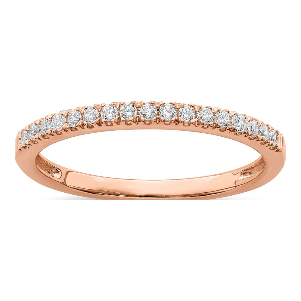 14K Rose Gold 1/6 ct tw Lab-Grown Diamond Wedding Band