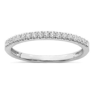 14K White Gold 1/6 ct tw Lab-Grown Diamond Wedding Band