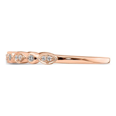 14K Rose Gold 1/5 ct Diamond Wedding Bands, Set of 2 – view 4