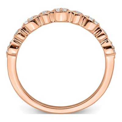 14K Rose Gold Lab-Grown Diamond Wedding Band Set – view 3