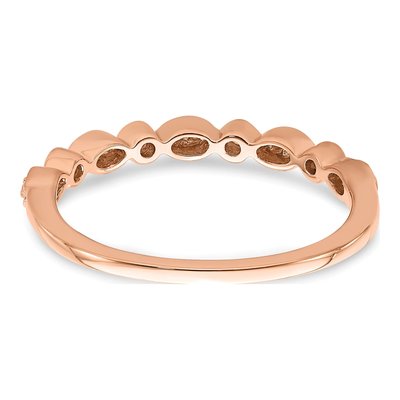 14K Rose Gold Lab-Grown Diamond Wedding Band Set – view 6