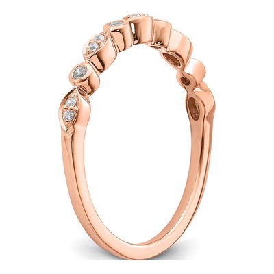 14K Rose Gold Lab-Grown Diamond Wedding Band Set – view 7
