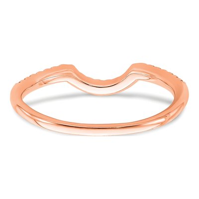 14K Rose Gold 1/8 ct tw Diamond Contoured Wedding Band – view 6