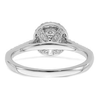 14K White Gold Halo Diamond Engagement Ring Semi-Mount – view 5