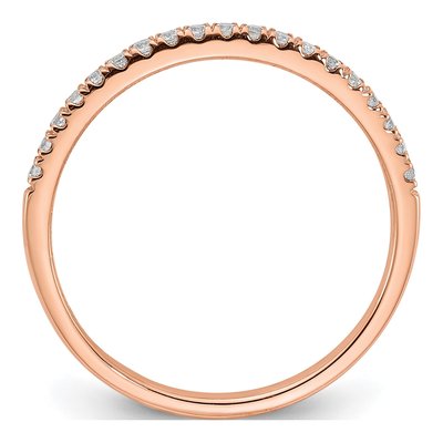 14K Rose Gold 1/6 ct tw Diamond Wedding Band – view 3