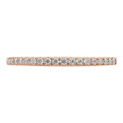 14K Rose Gold 1/6 ct tw Diamond Wedding Band – view 4