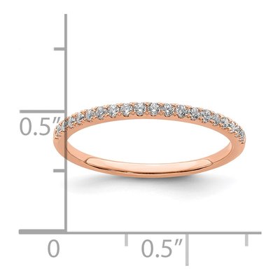 14K Rose Gold 1/6 ct tw Diamond Wedding Band – view 6