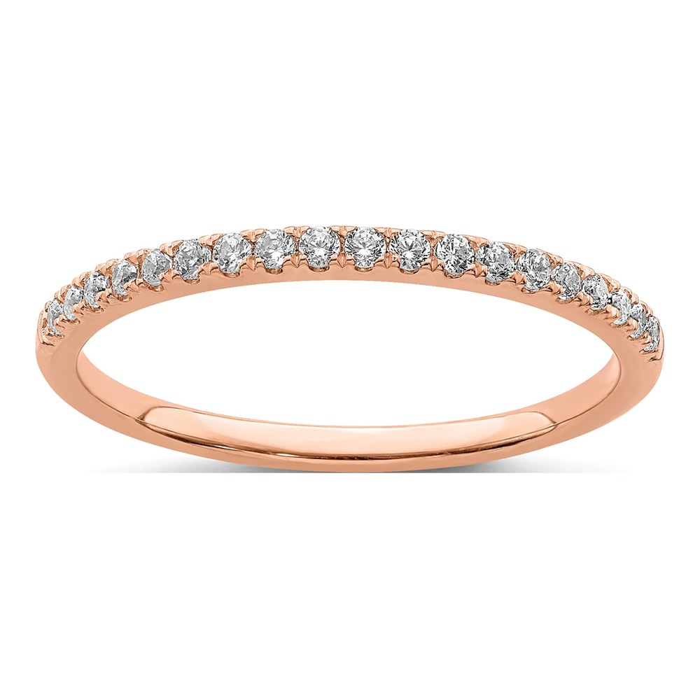 14K Rose Gold 1/6 ct tw Lab-Grown Diamond Wedding Band
