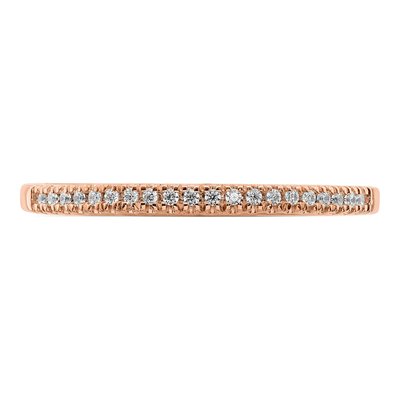 14K Rose Gold 1/15 ct tw Lab-Grown Diamond Wedding Band – view 5