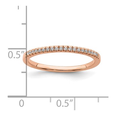 14K Rose Gold 1/15 ct tw Lab-Grown Diamond Wedding Band – view 8