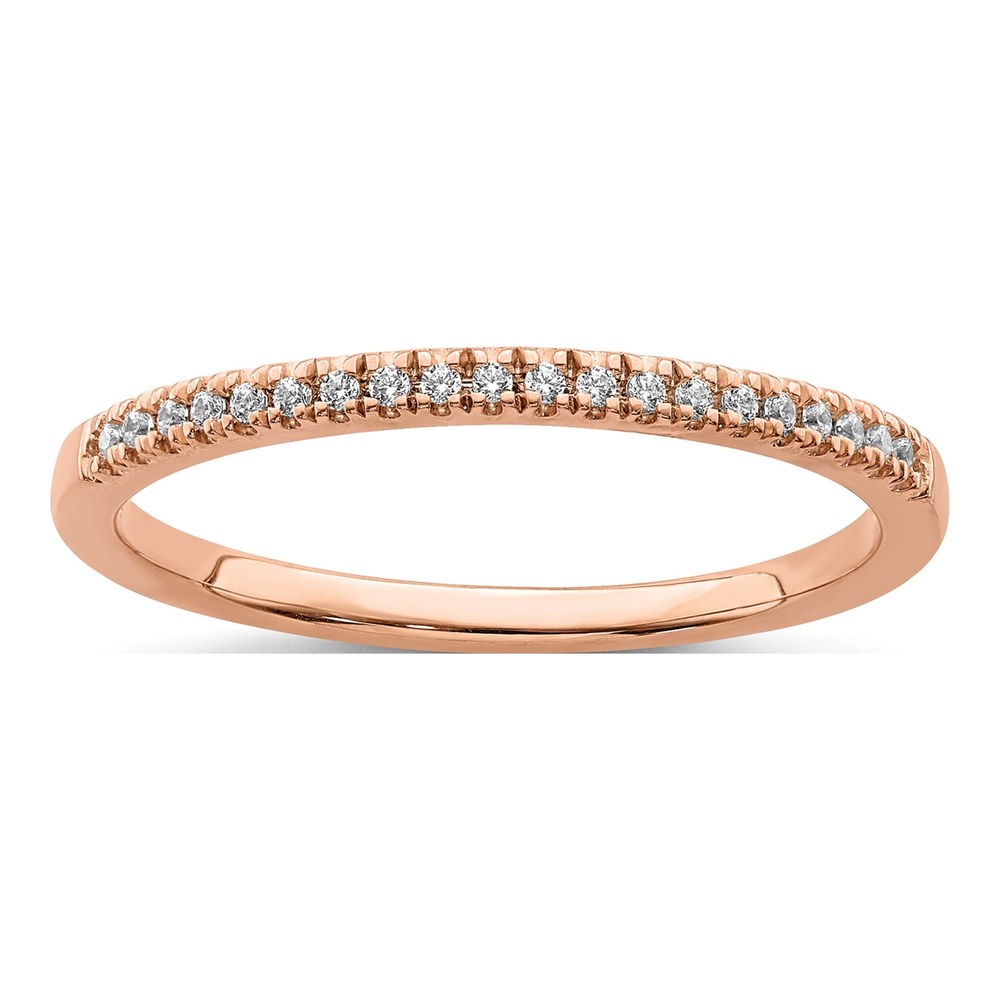 14K Rose Gold 1/15 ct tw Lab-Grown Diamond Wedding Band