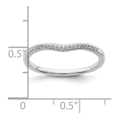 14K White Gold 1/15 ct tw Diamond Contoured Wedding Band – view 3