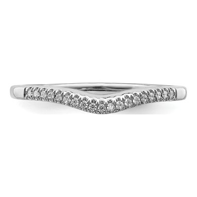 14K Rose Gold 1/15 ct tw Diamond Contoured Wedding Band – view 4