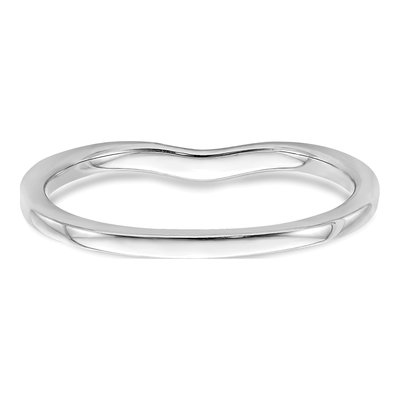 14K Rose Gold 1/15 ct tw Diamond Contoured Wedding Band – view 5