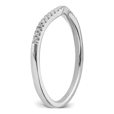 14K Rose Gold 1/15 ct tw Diamond Contoured Wedding Band – view 6