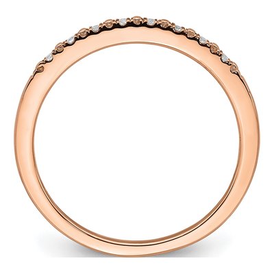 14K Rose Gold 1/20 ct tw Diamond Wedding Band – view 3