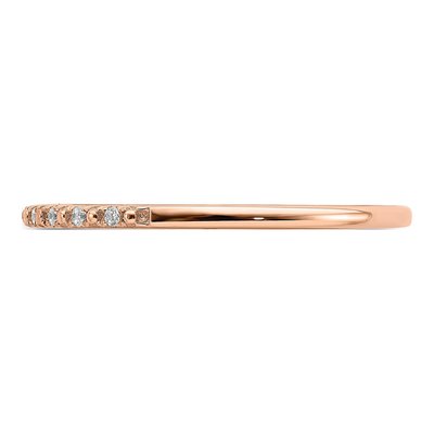 14K Rose Gold 1/20 ct tw Diamond Wedding Band – view 4