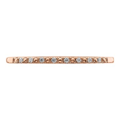 14K Rose Gold 1/20 ct tw Diamond Wedding Band – view 5